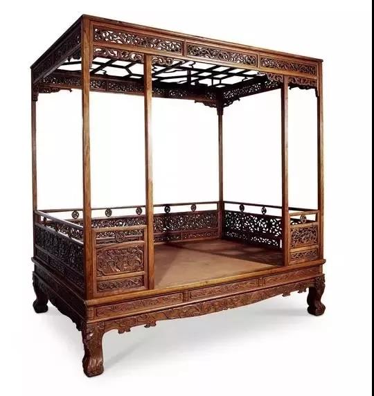 清 黃花梨架子床