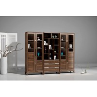 匯明創家藝致胡桃系列組合書柜G727