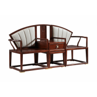 大家新中式休閑椅WY-04A（左）、WY-04B（右）、休閑幾WK-02B（中）