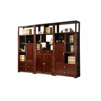 大家新中式書柜WF-01A（左柜）、WF-01B（中柜）、WF-01C（右柜）