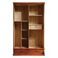 康龍美藝四門加底抽衣柜內部結構