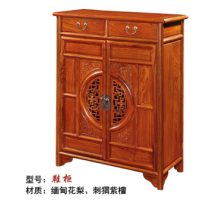 林岳紅木鞋柜