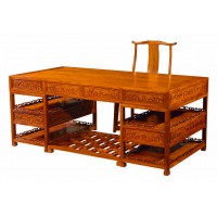 贛藝紅木圍欄書桌SZ-01