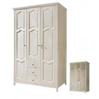 康龍美藝橡木壓紋三門衣柜1833#