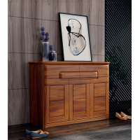 金奧藍家具德式胡桃木三門鞋柜K501#