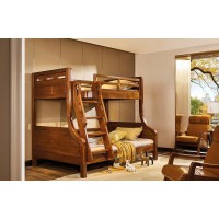 誰(shuí)最美新德式金絲檀木兒童床8109#