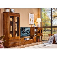 誰最美新德式金絲檀木組合廳柜8332#
