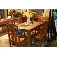 詩意東方新中式長形餐臺(tái)椅