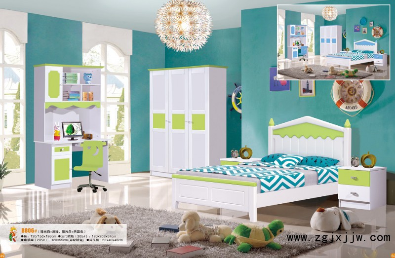 富利雅青少年小美韓式套房8806#(啞光白+淺綠/天藍(lán)色)