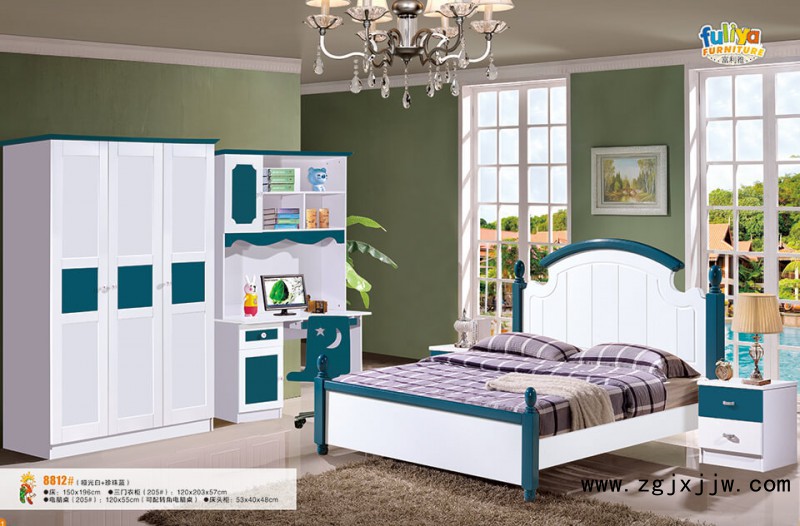 富利雅青少年小美韓式套房8812#(啞光白+珍珠藍(lán))
