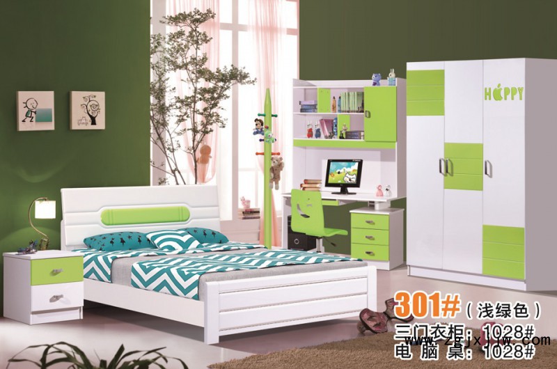 富利雅青少年彩色實木套房301#(淺綠色)
