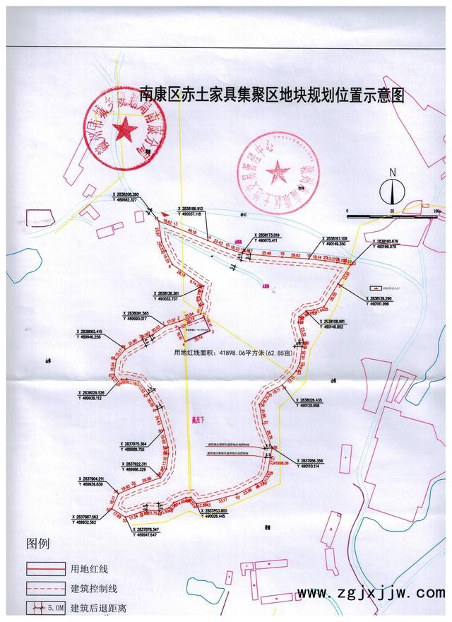 南康赤土家具集聚區地塊規劃位置示意圖