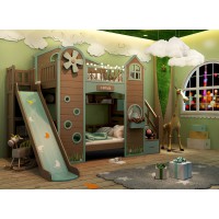 花王兒女青少年兒童家具水性漆子母床