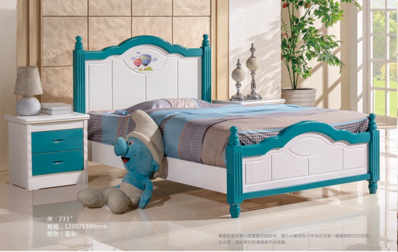 同悅青少年實木套房家具233#藍彩