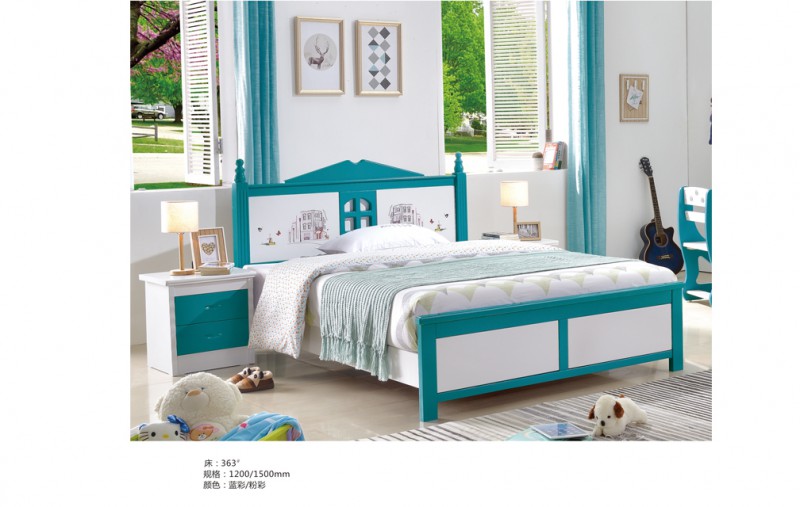 同悅青少年實木套房家具363#藍彩
