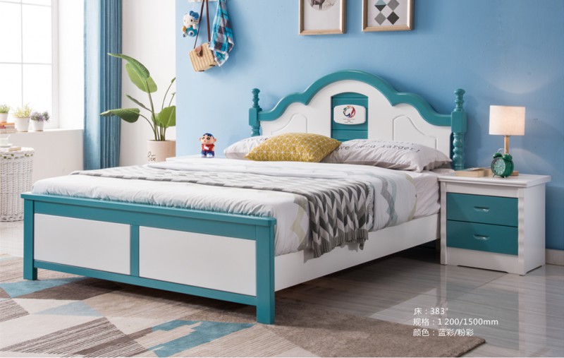 同悅青少年實木套房家具383#藍彩