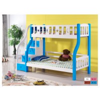 千寶家具兒童子母床633#藍白（踏步可左右安裝）