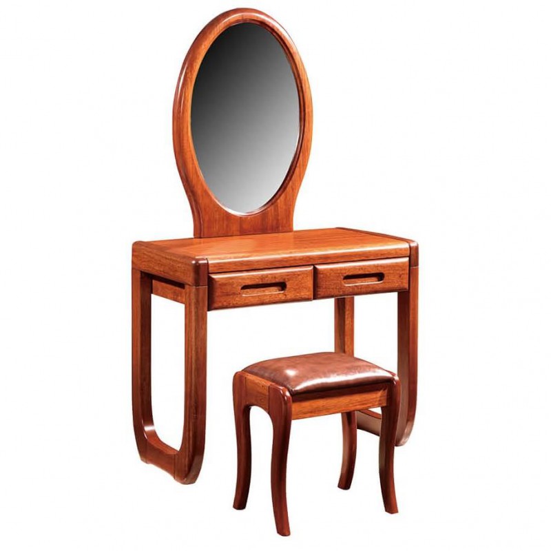 友億佳金絲檀木圓鏡子妝臺(tái)Z202#-8550