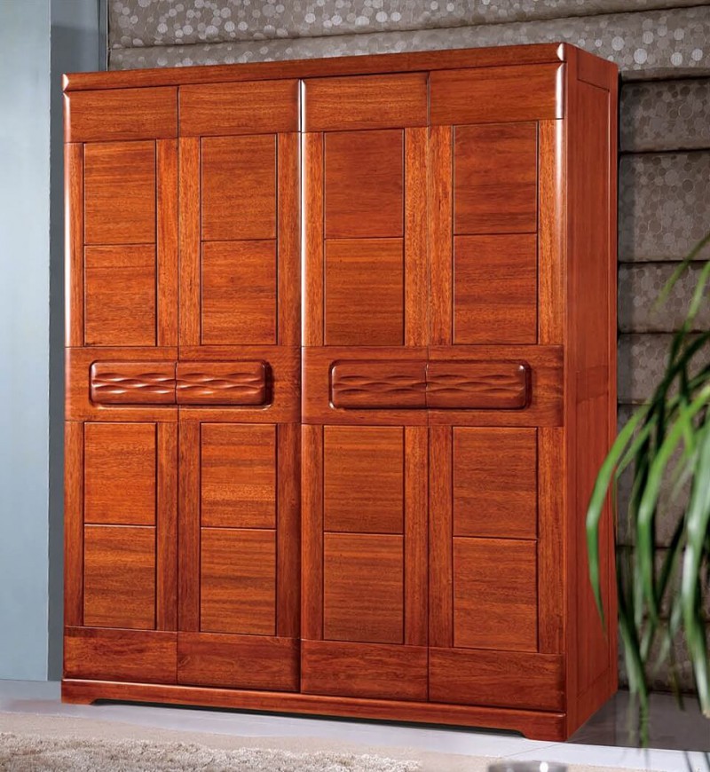 友億佳金絲檀木四門衣柜Y908#-21750