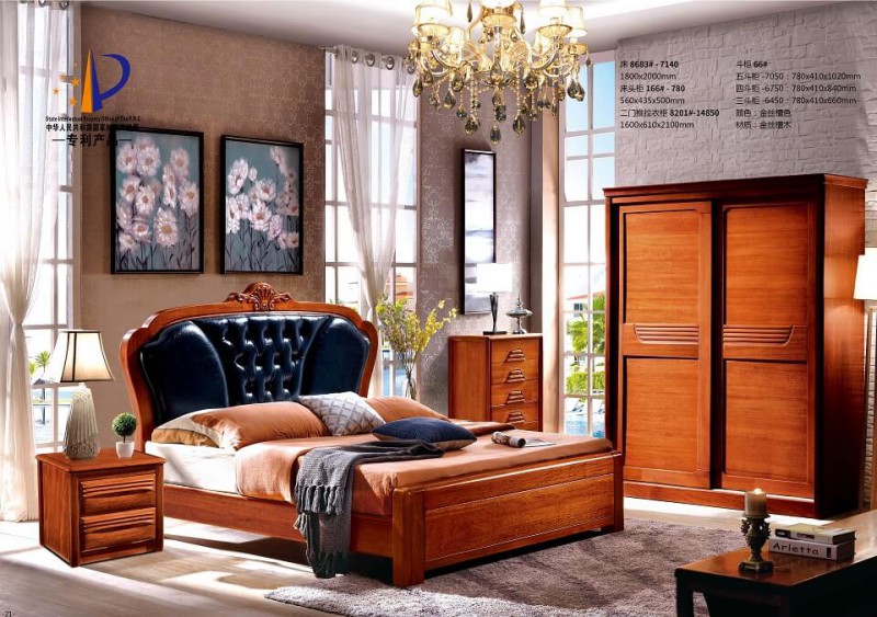 友億佳金絲檀木床8683#-7140