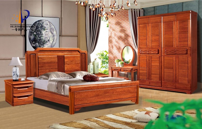 友億佳金絲檀木床C665#-6180