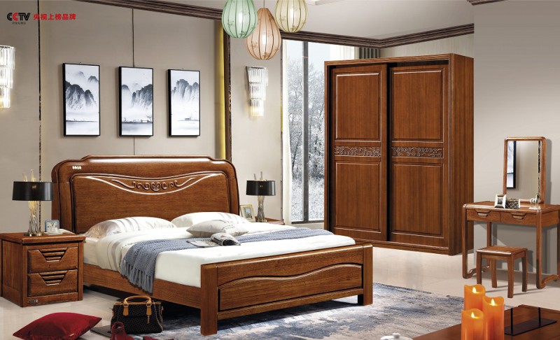 華軒家私胡桃木系列大床98#