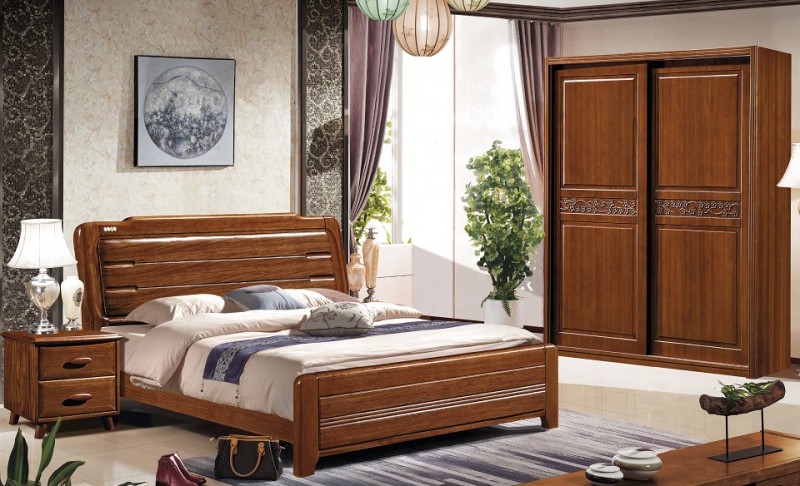 華軒家私胡桃木系列大床86#