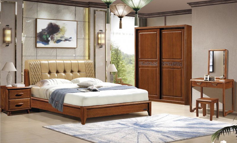 華軒家私胡桃木系列大床68#