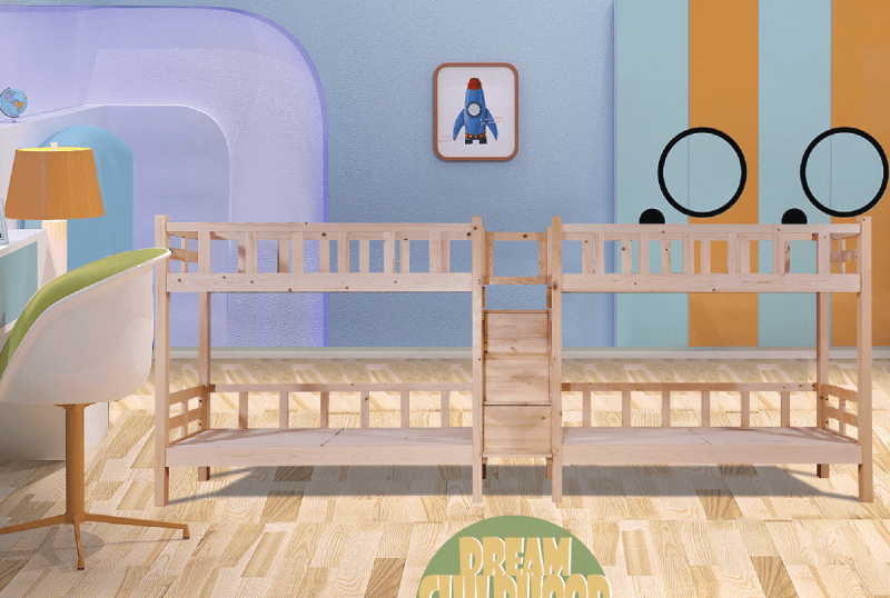 1#兩連體踏步床