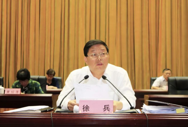 區(qū)委書記徐兵主持大會并講話