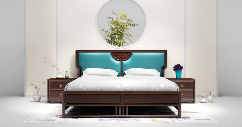 小林中式床-01床頭柜-01