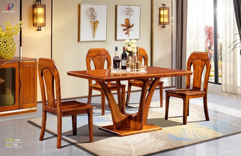 芙萊木屋金絲檀木FL-888#方餐桌