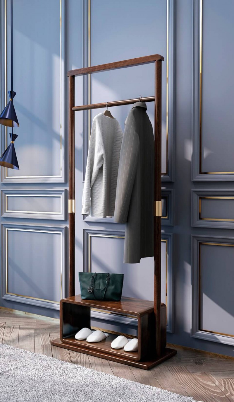 今晨至家輕奢新中式衣帽架09#