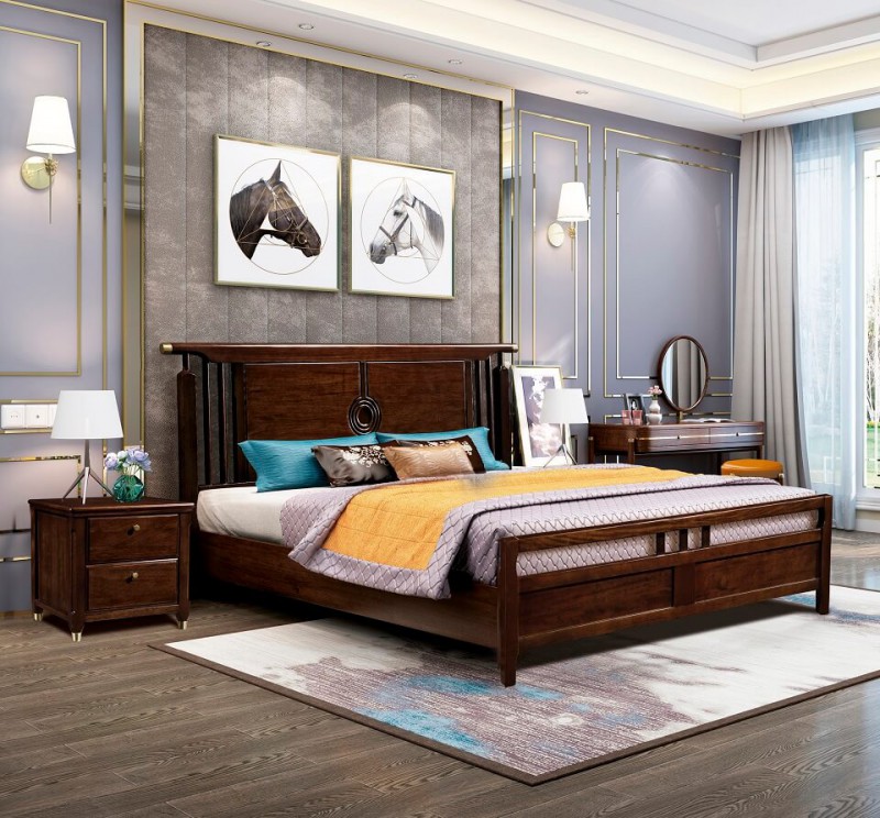 今晨至家輕奢新中式大床813#