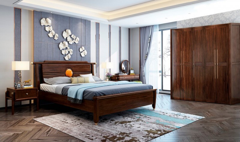 今晨至家輕奢新中式大床802#