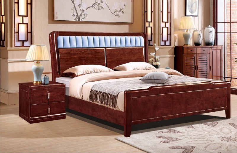 友億佳金絲檀木大床1903#（紫金檀色）