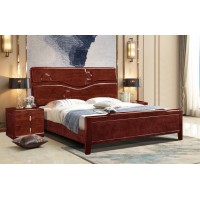友億佳金絲檀木大床1909#（紫金檀色）