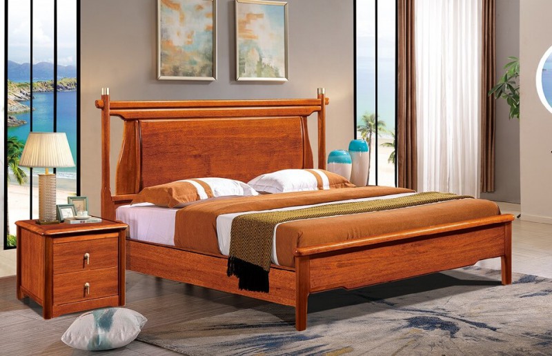 友億佳金絲檀木大床5195#