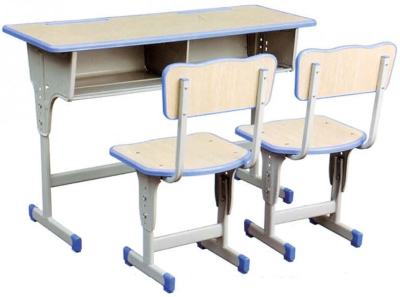 雙人單柱靠背課桌椅ZY107
