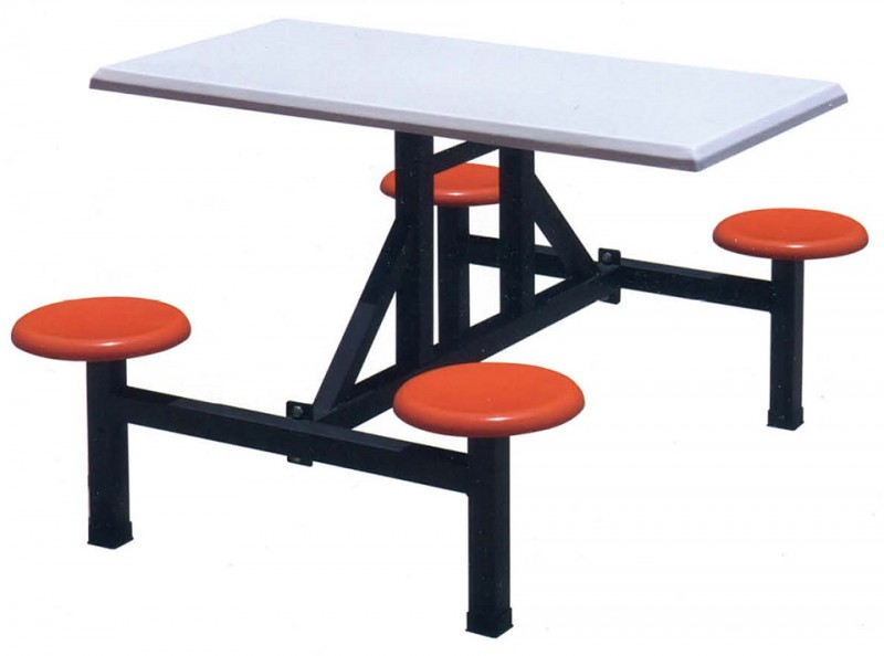 四位玻璃鋼圓凳餐桌ZY51