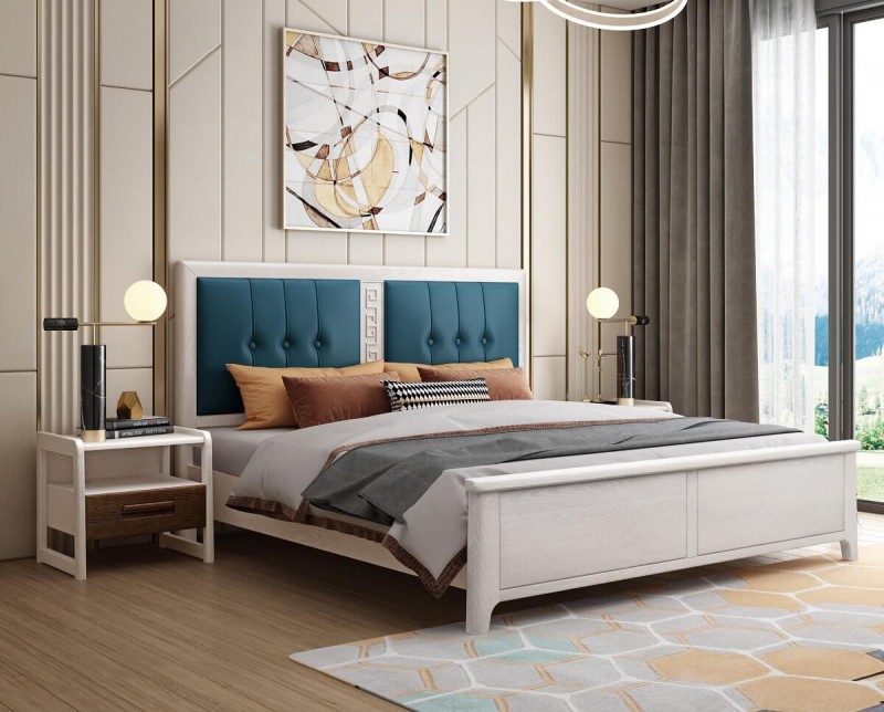 宣輝家具床XH832#02（米白色+墨綠色）