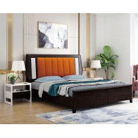 宣輝家具床XH838#（黑紫檀+橙色）