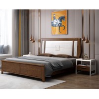 宣輝家具床XH828#（胡桃色+米白色）