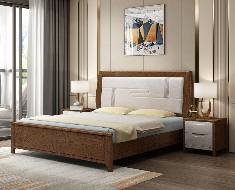 宣輝家具床XH823#（胡桃色+米白色）