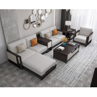 宣輝家具沙發(fā)XHK001#（黑紫檀+米白色）