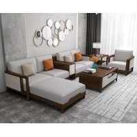 宣輝家具沙發(fā)XHK001#（胡桃色+米白色）