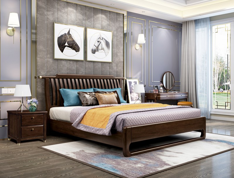 輕奢新中式大床805#