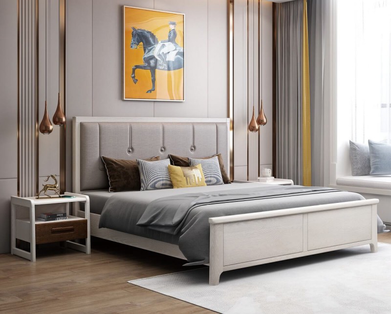 宣輝家具床XH832#01（米白色+灰色）