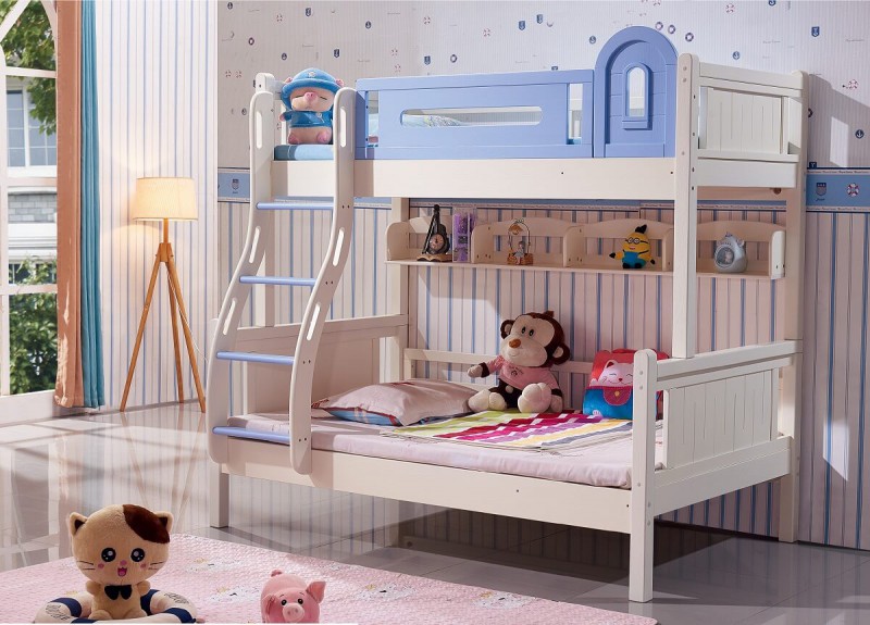 小書丞掛梯子母床606#（藍+白）