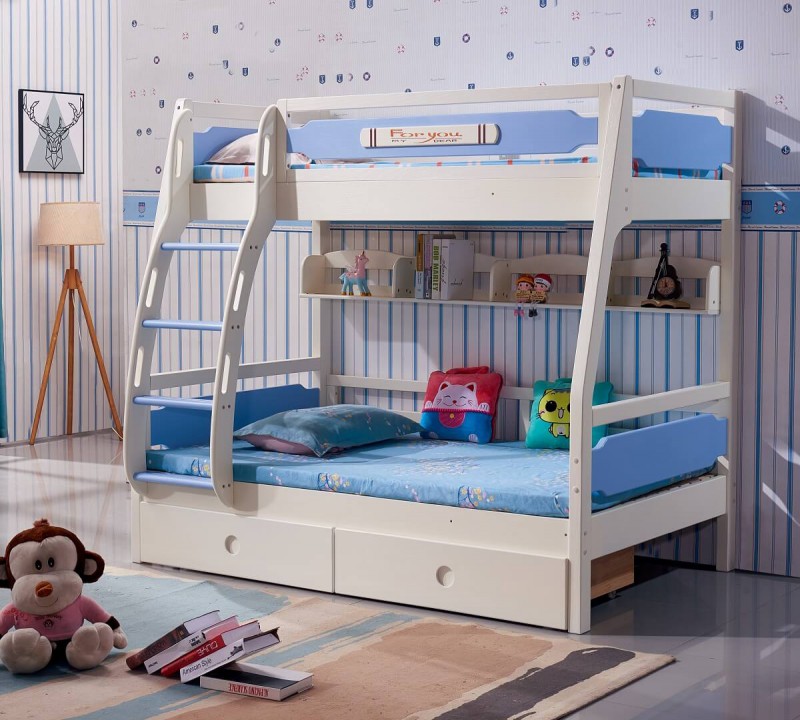 小書丞掛梯子母床609#（藍+白）